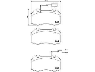 Set di 4 pastiglie freno BREMBO P 23 139