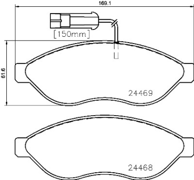 Set di 4 pastiglie freno BREMBO P 23 143