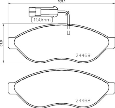 Set di 4 pastiglie freno BREMBO P 23 144