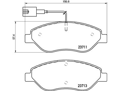 Set di 4 pastiglie freno BREMBO P 23 145