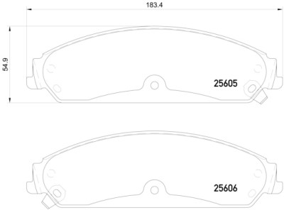 Set di 4 pastiglie freno BREMBO P 23 149