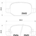 Set di 4 pastiglie freno BREMBO P 23 150