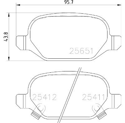 Set di 4 pastiglie freno BREMBO P 23 151