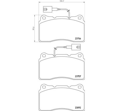 Set di 4 pastiglie freno BREMBO P 23 154