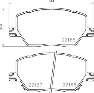 Set di 4 pastiglie freno BREMBO P 23 164