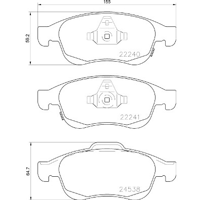 Set di 4 pastiglie freno BREMBO P 23 165