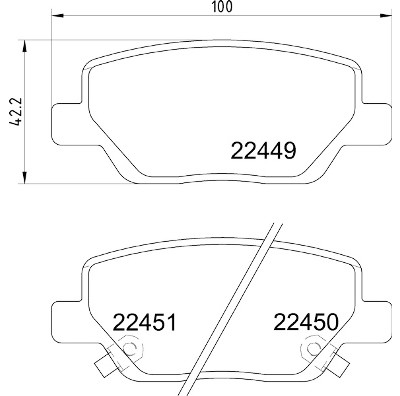 Set di 4 pastiglie freno BREMBO P 23 179