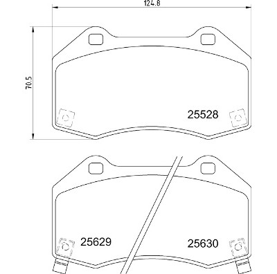 Set di 4 pastiglie freno BREMBO P 23 182