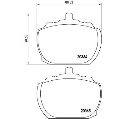 Set di 4 pastiglie freno BREMBO P 24 004