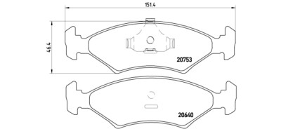 Set di 4 pastiglie freno BREMBO P 24 006