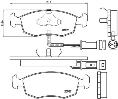 Set di 4 pastiglie freno BREMBO P 24 007