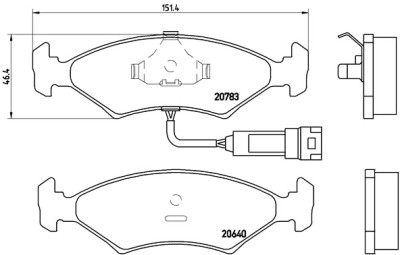 Set di 4 pastiglie freno BREMBO P 24 012
