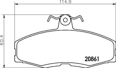 Set di 4 pastiglie freno BREMBO P 24 013