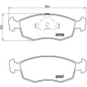 Set di 4 pastiglie freno BREMBO P 24 019