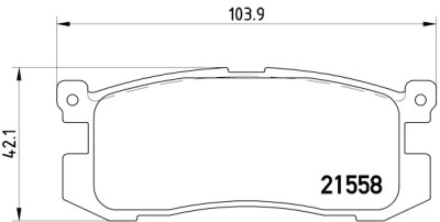 Set di 4 pastiglie freno BREMBO P 24 025