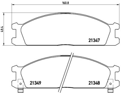 Set di 4 pastiglie freno BREMBO P 24 026