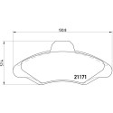 Set di 4 pastiglie freno BREMBO P 24 029