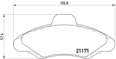 Set di 4 pastiglie freno BREMBO P 24 029