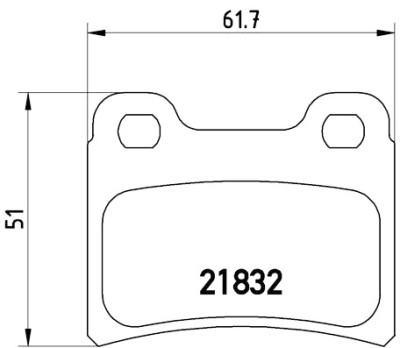 Set di 4 pastiglie freno BREMBO P 24 030