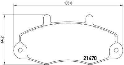 Set di 4 pastiglie freno BREMBO P 24 032