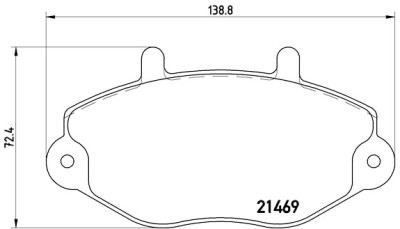 Set di 4 pastiglie freno BREMBO P 24 033