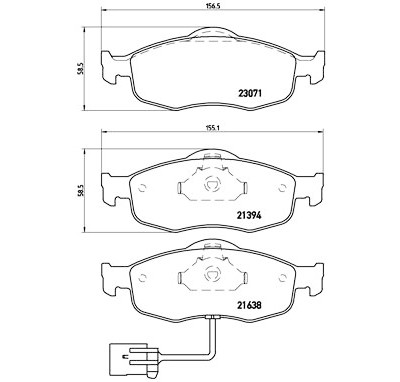 Set di 4 pastiglie freno BREMBO P 24 034