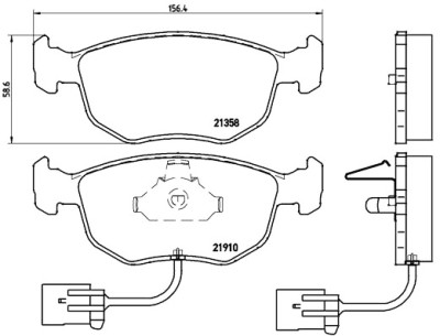 Set di 4 pastiglie freno BREMBO P 24 035
