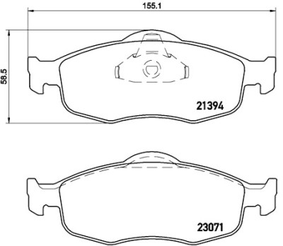 Set di 4 pastiglie freno BREMBO P 24 037