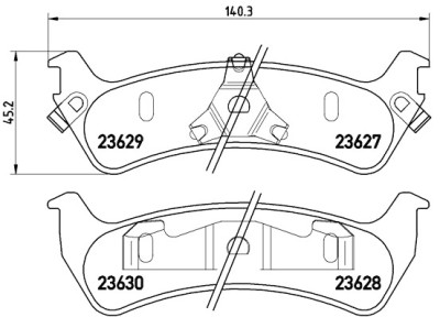 Set di 4 pastiglie freno BREMBO P 24 042