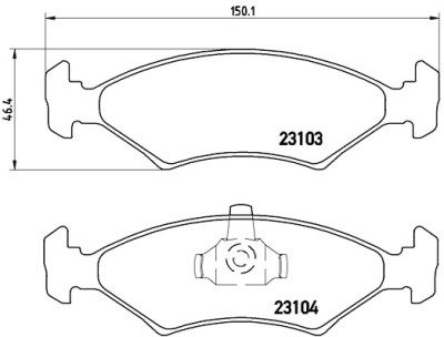 Set di 4 pastiglie freno BREMBO P 24 043