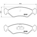 Set di 4 pastiglie freno BREMBO P 24 044