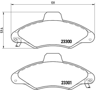 Set di 4 pastiglie freno BREMBO P 24 045