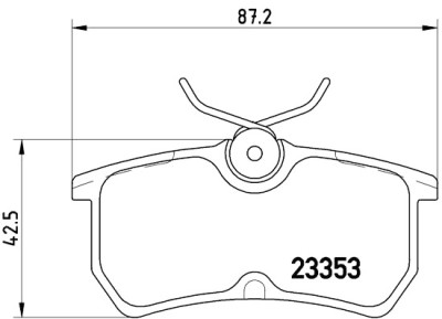 Set di 4 pastiglie freno BREMBO P 24 047