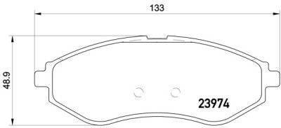 Set di 4 pastiglie freno BREMBO P 24 048