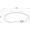 Set di 4 pastiglie freno BREMBO P 24 049