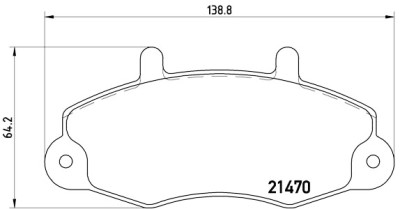 Set di 4 pastiglie freno BREMBO P 24 049