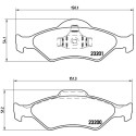 Set di 4 pastiglie freno BREMBO P 24 054