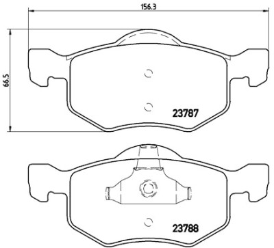 Set di 4 pastiglie freno BREMBO P 24 056