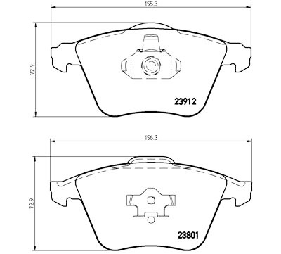 Set di 4 pastiglie freno BREMBO P 24 057
