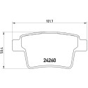 Set di 4 pastiglie freno BREMBO P 24 063