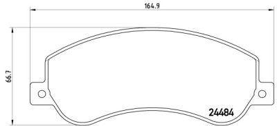 Set di 4 pastiglie freno BREMBO P 24 064