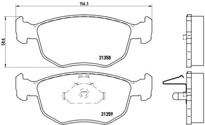 Set di 4 pastiglie freno BREMBO P 24 069