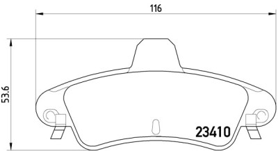 Set di 4 pastiglie freno BREMBO P 24 070