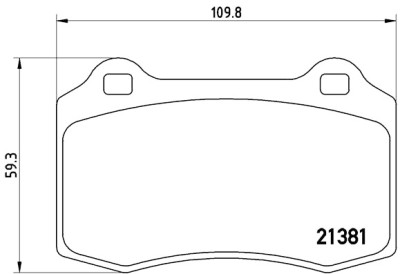 Set di 4 pastiglie freno BREMBO P 24 073