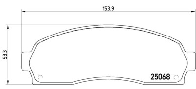 Set di 4 pastiglie freno BREMBO P 24 081
