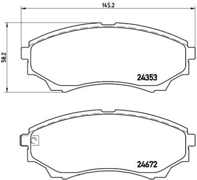 Set di 4 pastiglie freno BREMBO P 24 086