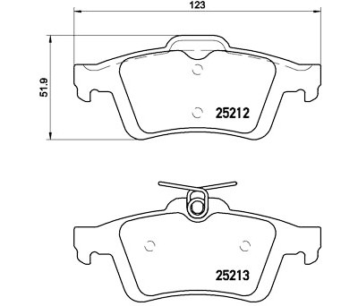 Set di 4 pastiglie freno BREMBO P 24 148