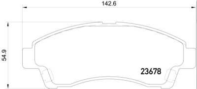 Set di 4 pastiglie freno BREMBO P 24 149