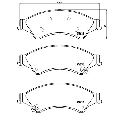 Set di 4 pastiglie freno BREMBO P 24 153