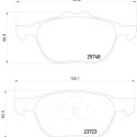 Set di 4 pastiglie freno BREMBO P 24 158